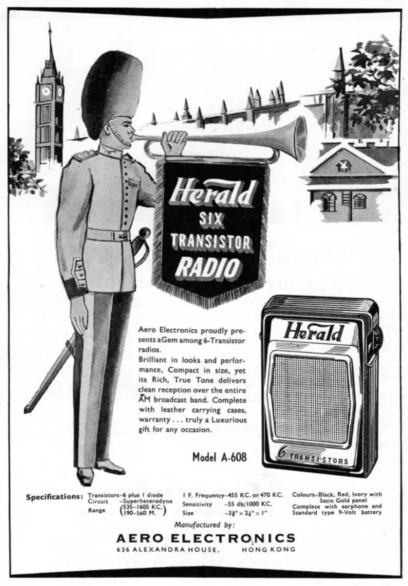 Aero Electronics 1963 advert transistor radio2 IDJ